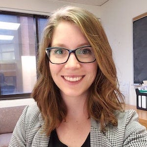 Headshot of Leanne in her office