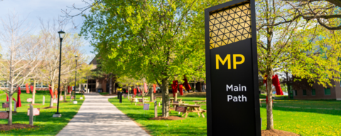 Main Path sign at the University of Waterloo