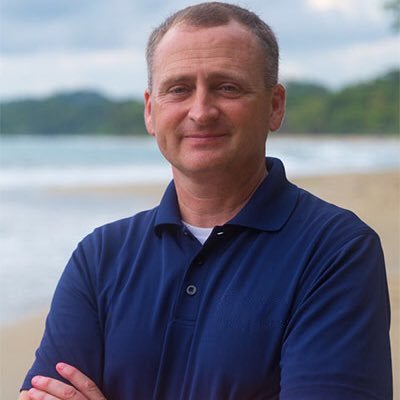 Chris Houser on a Costa Rican beach