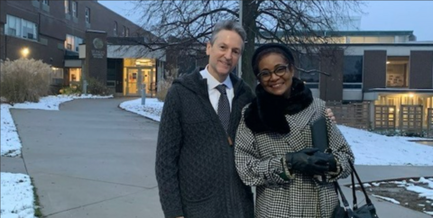 Principal, Rick Myers and Chancellor, Mme Michaelle Jena 